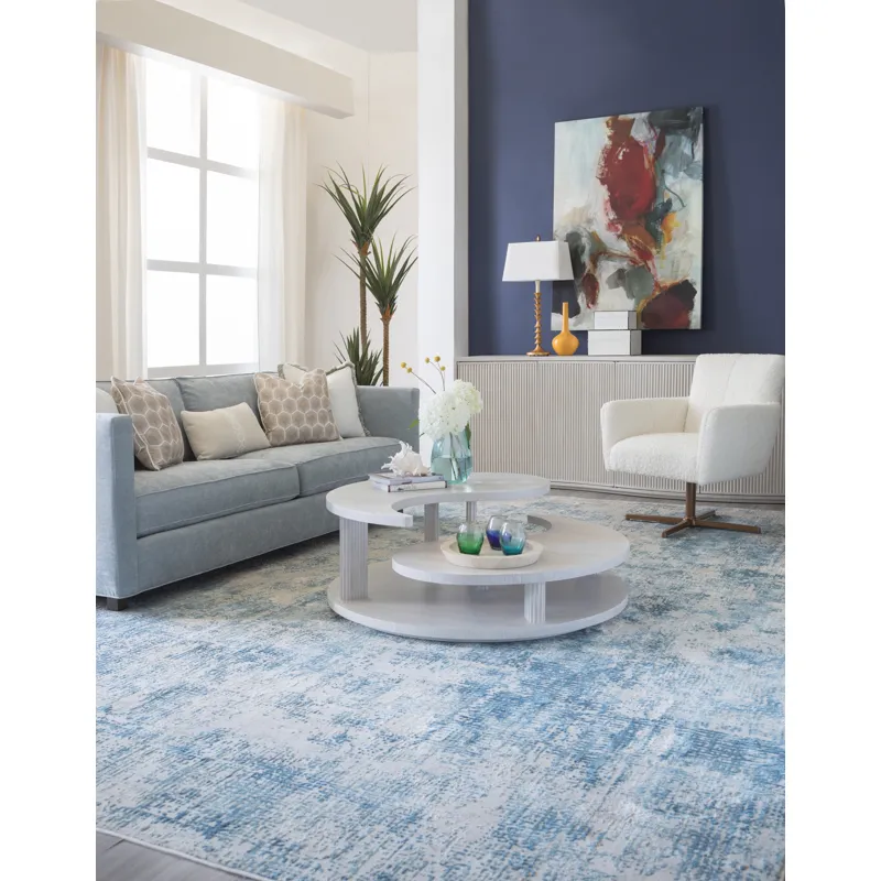 Signature Designs Misty Gray Yin Yang  Cocktail Table