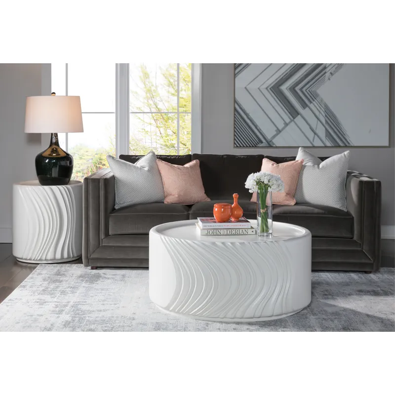 Signature Designs Volante Round Drum End Table