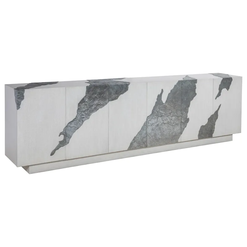 Signature Designs Contago White Long Media Console