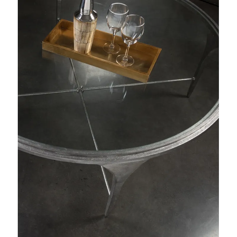Signature Designs Porto Silver Round Cocktail Table