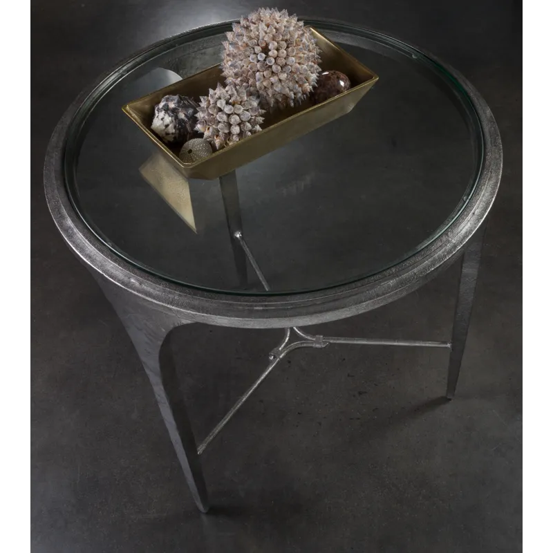 Signature Designs Porto Silver Round End Table