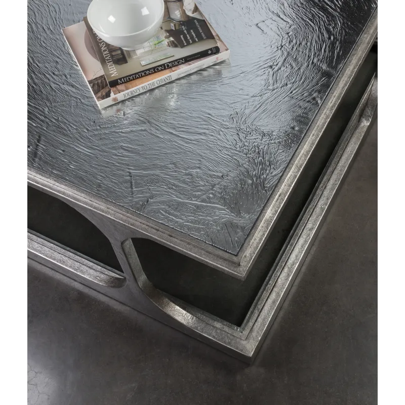 Signature Designs Bond Street Silver Square Cocktail Table