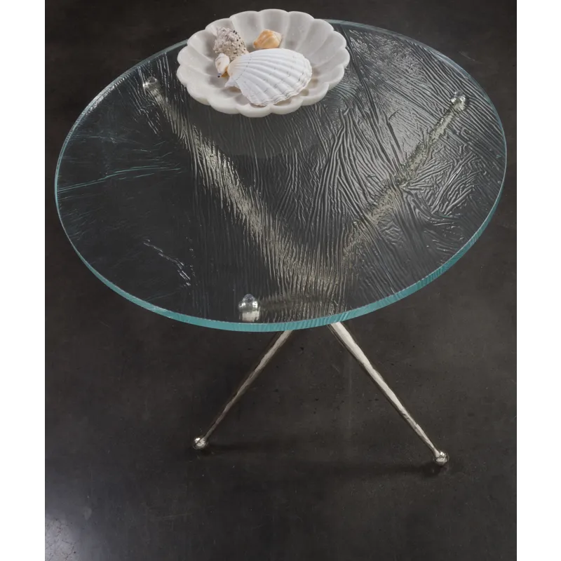 Signature Designs Marcus Champagne Round End Table