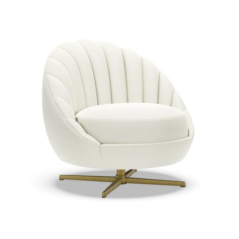 Artistica Upholstery Lucille Swivel Chair - Brass Base