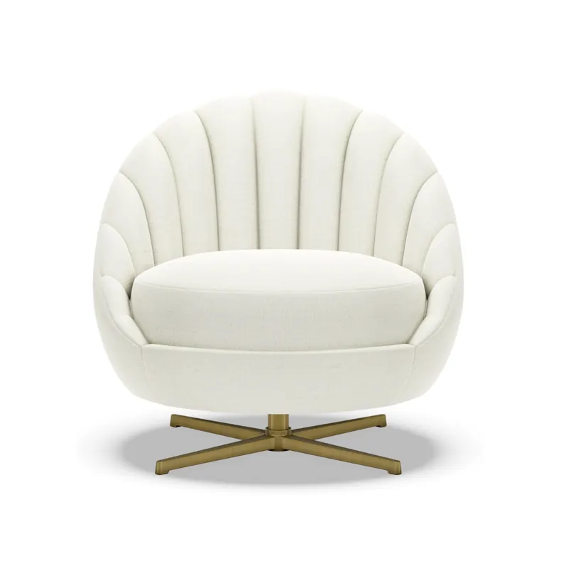 Artistica Upholstery Lucille Swivel Chair - Brass Base