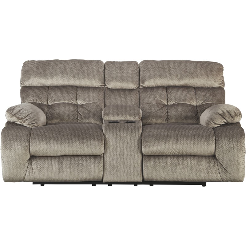 Brassville Reclining Loveseat With Console 1770194 Ashley