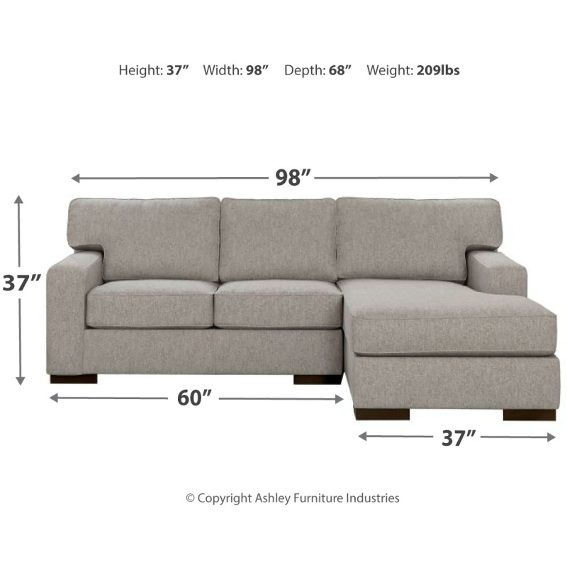 Ashlor Nuvella® 2Piece Sectional with Chaise by Ashley Furniture