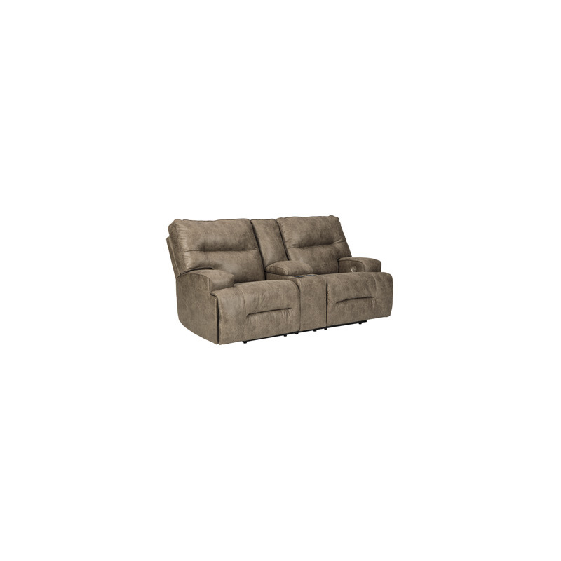 Hazenburg Power Reclining Loveseat with Console by Ashley Furniture