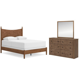 Linden Row Queen Post Panel Bed, Dresser and Mirror