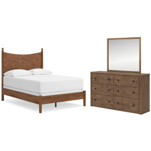 Linden Row Full Post Panel Bed, Dresser and Mirror