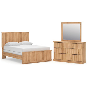 Rowden Queen Panel Bed, Dresser and Mirror