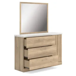 Holloway Queen Panel Bed, Dresser and Mirror