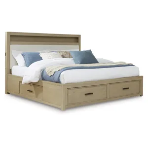 Calmoro Queen Bookcase Bed, Dresser and Mirror