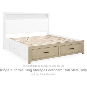 Calmoro King/California King Storage Footboard/Roll Slats