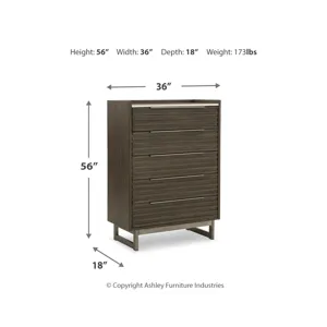 Arkenton King Panel Bed, Dresser, Mirror, Chest and 2 Nightstands