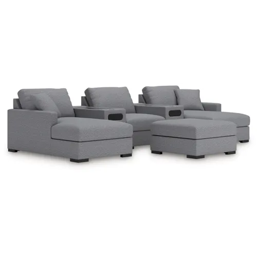 Omaha by Ashley 5-Piece Sectional and Ottoman