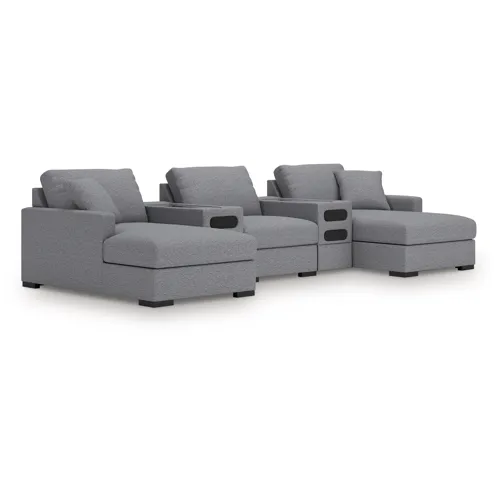 Omaha by Ashley 5-Piece Sectional with Audio System and Chaise