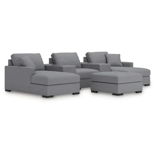 Omaha by Ashley 5-Piece Sectional and Ottoman
