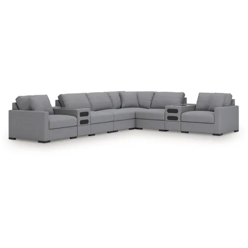 Omaha by Ashley 8-Piece Sectional with Audio Consoles