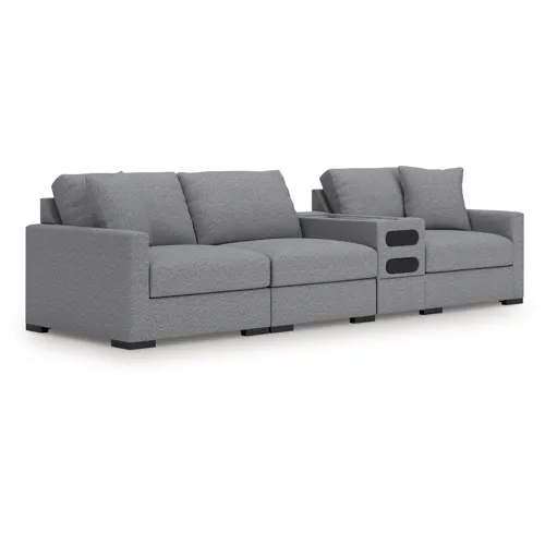 Omaha by Ashley 4-Piece Sectional with Audio Console