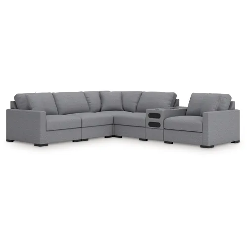 Omaha by Ashley 6-Piece Sectional with Audio Console