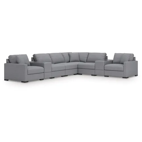 Omaha by Ashley 8-Piece Sectional with Storage Consoles