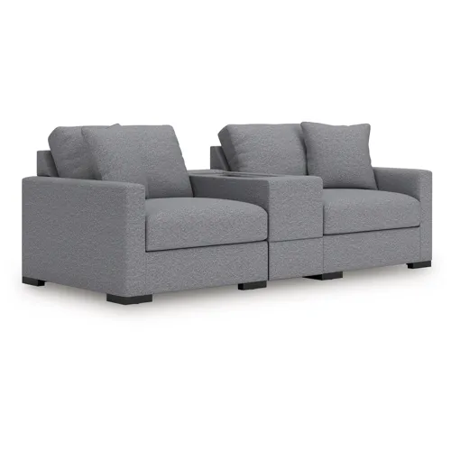 Omaha by Ashley 3-Piece Sectional Loveseat with Storage Console