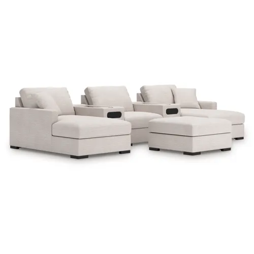 Omaha by Ashley 5-Piece Sectional and Ottoman