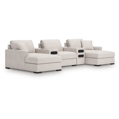 Omaha by Ashley 5-Piece Sectional with Audio System and Chaise