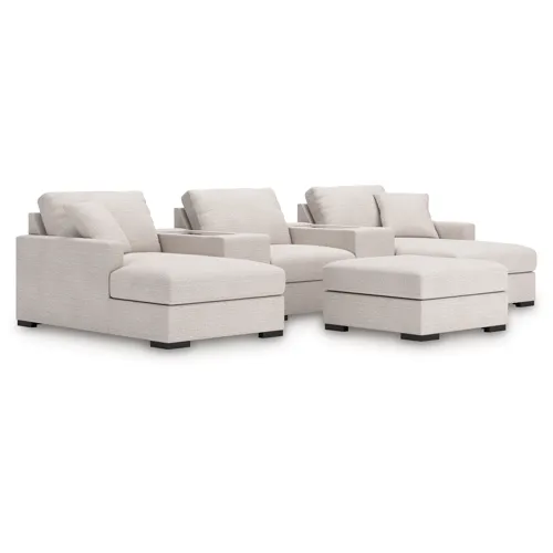 Omaha by Ashley 5-Piece Sectional and Ottoman