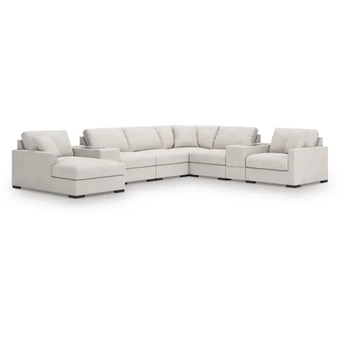 Omaha by Ashley 8-Piece Sectional with Chaise and Storage Consoles