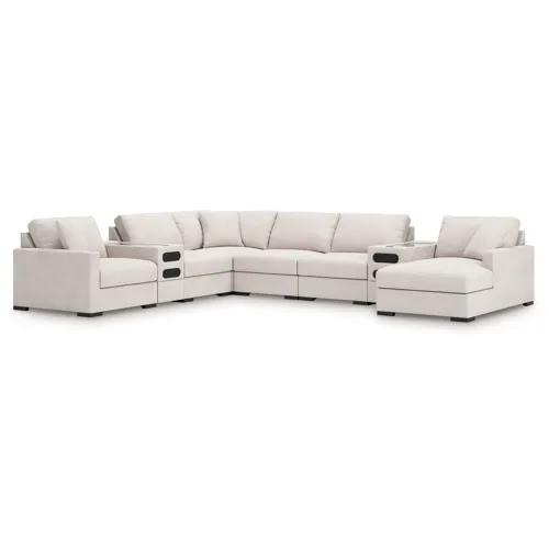 Omaha by Ashley 8-Piece Sectional with Audio System and Chaise
