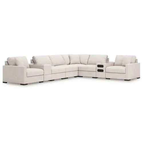 Omaha by Ashley 8-Piece Sectional with Audio and Storage Consoles