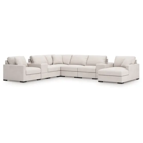 Omaha by Ashley 8-Piece Sectional with Chaise and Storage Consoles