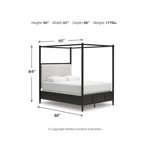 Portdown Queen Upholstered Canopy Bed
