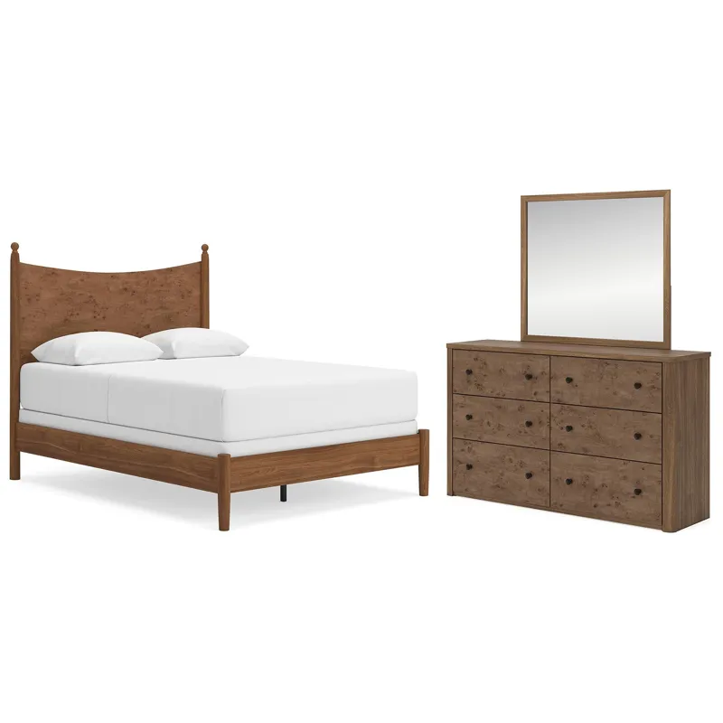 Linden Row Queen Post Panel Bed, Dresser and Mirror