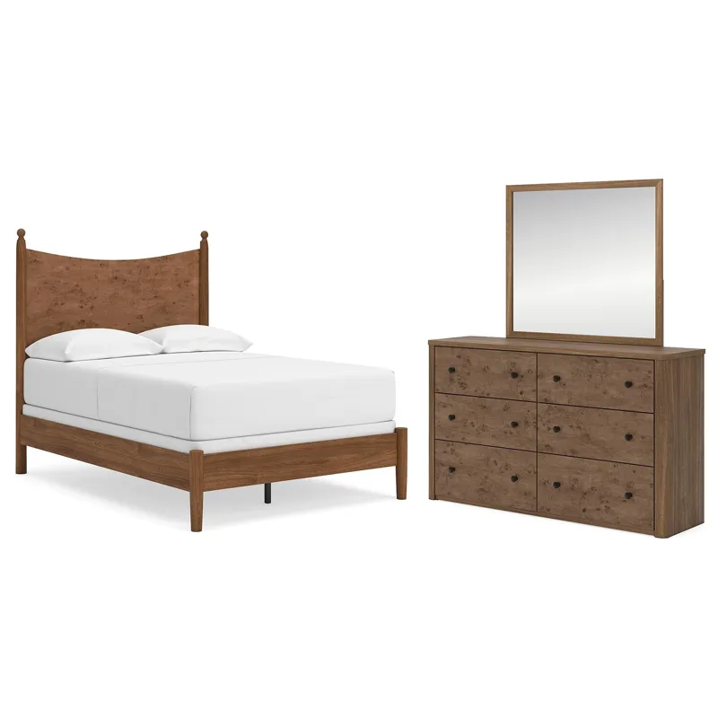 Linden Row Full Post Panel Bed, Dresser and Mirror