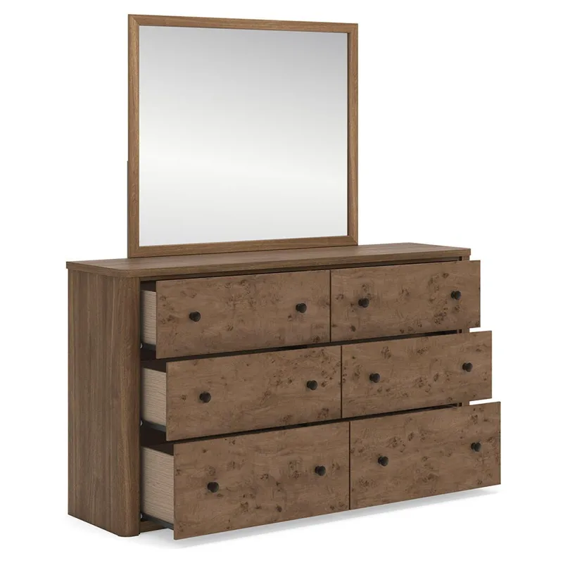 Linden Row Queen Post Panel Bed, Dresser and Mirror