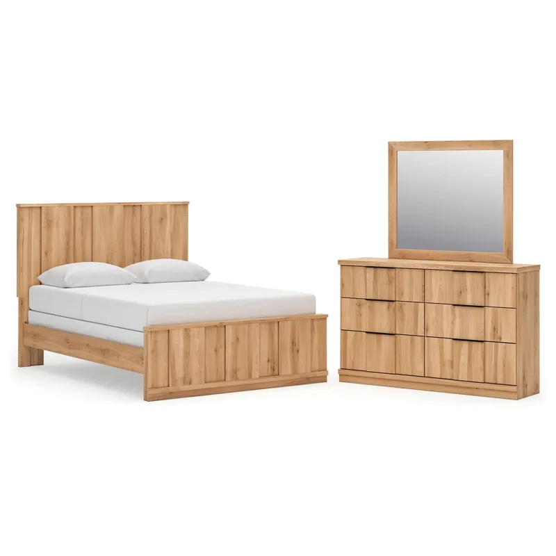 Rowden Queen Panel Bed, Dresser and Mirror