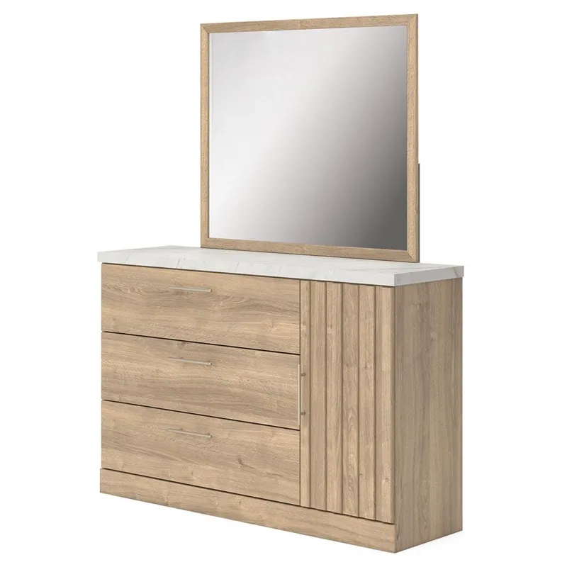 Holloway Queen Panel Bed, Dresser and Mirror