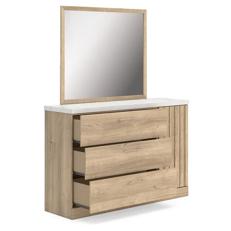 Holloway Queen Panel Bed, Dresser and Mirror