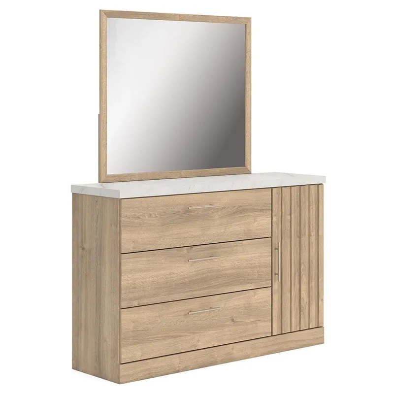 Holloway Queen Panel Bed, Dresser and Mirror
