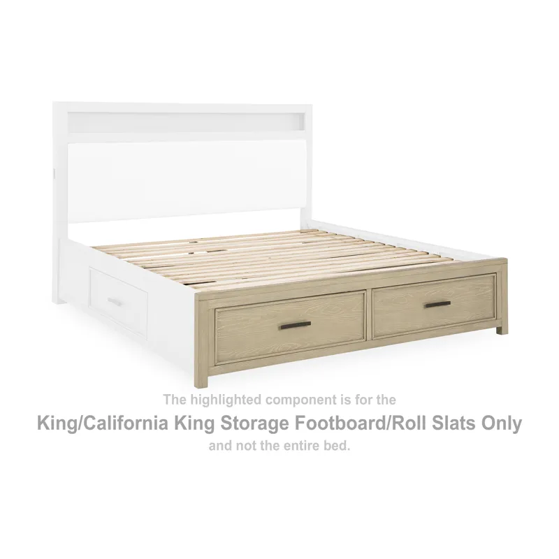 Calmoro King/California King Storage Footboard/Roll Slats