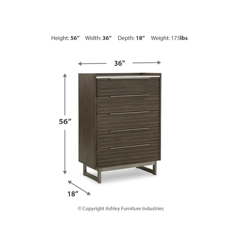 Arkenton King Panel Bed, Dresser, Mirror, Chest and 2 Nightstands