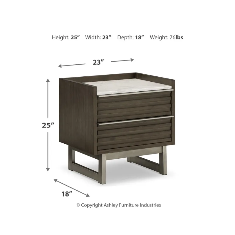Arkenton King Panel Bed, Dresser, Mirror, Chest and 2 Nightstands