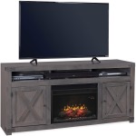 Urban Farmhouse Smokey Grey 72" Fireplace Console