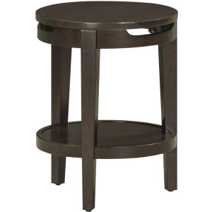 Sutton Round Accent Table - French Roast
