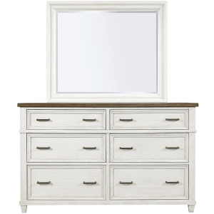 Caraway Dresser & Mirror - Aged Ivory