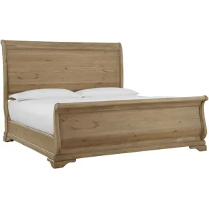 Chateau Philippe Non Storage Sleigh Bed - Cognac