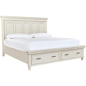 Caraway Estate Storage Bed - Aged Ivory